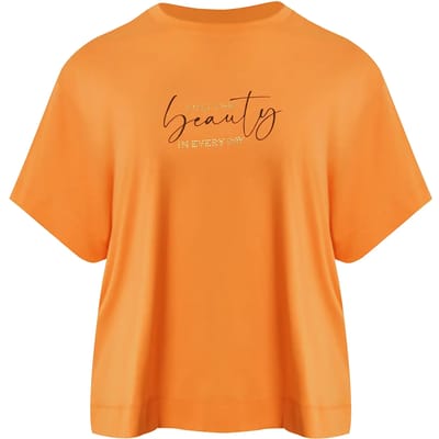 T-shirt met strasslogo voor vrouw Mat Fashion