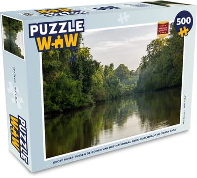 Puzzel Grote rivier tussen de bomen van het Nationaal park Corcovado in Costa Rica - Legpuzzel - Puzzel 500 stukjes