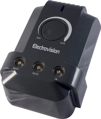 Antenne Versterker - Signaal Booster - Digitale TV Ontvangst - Twee Uitgangen - 20 dB Versterking - Multicolor
