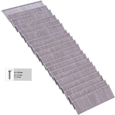 1000 Stuks 15MM Spijkers - Universeel Voor Elektrische Tackers