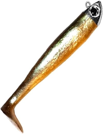 Zacht Kunstaas - Vis Aas - Vissen Roofvis - Systeem Zonder Lijm - 5 gram 95cm - Silver Olive
