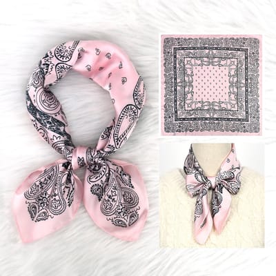 Dames Sjaal - Sjaals - Stola - Vierkante doek - Elegant Stijlvol Dames haar sjaal - Satijn zijde - Hals sjaaltje - Sjaaltje Satijn - Neksjaaltje - Omslagdoek Modesjaals - Neksjaal - Dames Halsdoek -Dame -54，70*70CM