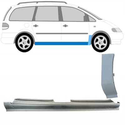 Volledige dorpel + reparatiepaneel voorste spatbord voor Volkswagen Sharan 95-10
