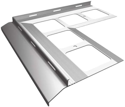 Aluminium Hoekprofiel - Dakrandafwerking - Balkon Terras - 90 Graden Buitenhoek - Corrosiebestendig - Grijs
