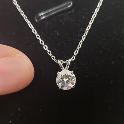 Echte 1 Karaat D Kleur Moissaniet Hanger Voor Vrouwen 18K Verguld 100% 925 Sterling Zilver Bruiloft Feest Fijne Sieraden Cadeau black