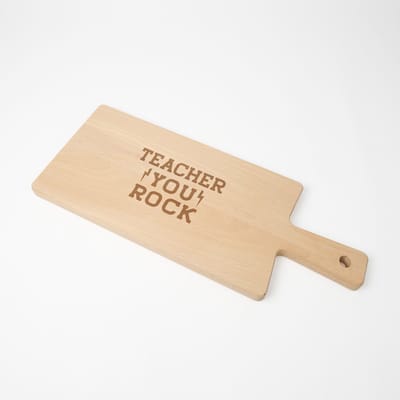 Tapasplankje hout - Serveerplankje - Cadeau juf - Cadeau meester - Cadeau juf einde schooljaar - Cadeau meester einde schooljaar - Teacher you rock