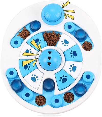 Interactieve Voerbak Kat - Langzaam Eten Kom - Gezond Eten Bevorderen - Anti-omval Ontwerp