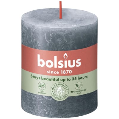 Bolsius Stompkaars 8 cm / Ø6,8 cm Rustiek Slate Blue