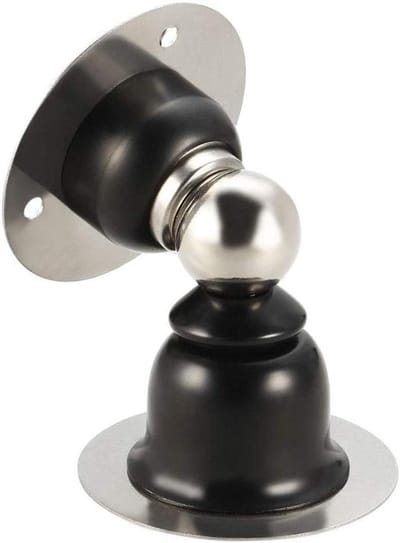 Magnetische Deurstopper - Deurvanger RVS - Deur Open Houden - Sterke Magneet - Large - Zwart