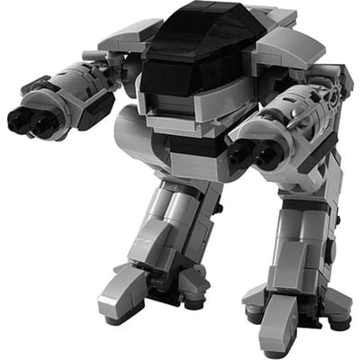 Gobricks UCS Schaal ED-209 Robot mechanische oorlogspolitie Handhavingsserie 209 MOC Bouwsteen Cadeau