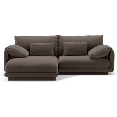 3-zits hoekbank Torino links velvet | Micadoni