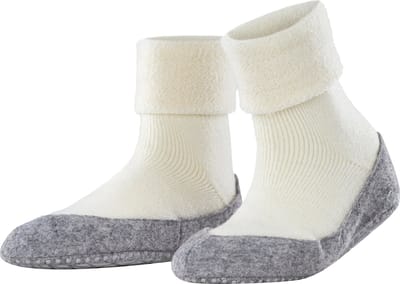 FALKE Cosyshoe Noppen op de zool wol huissokken dames wit - maat 39-40