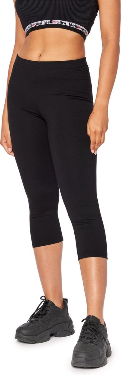 Bellivalini Dames Leggings - Neonbroek - Sport - Capri - Joggingbroek - Sporbroek - Yogabroek - BLV-BLV50-300-LE - Zwart - S