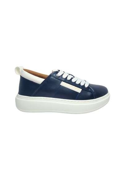 Mannenschoenen Alexander Smith Sneakers Eco-Wembley Man, kleur Blauw Wit