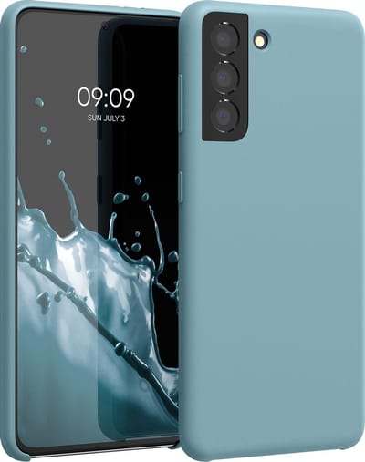 kwmobile telefoonhoesje geschikt voor Samsung Galaxy S21 - Hoesje met siliconen coating - Smartphone case in antieksteen