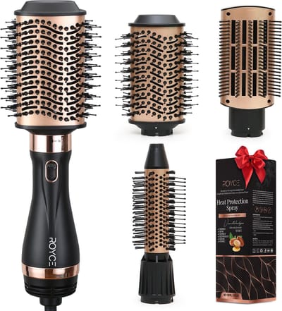 Royce Styling Ionen Föhnborstel – Haardroger met Borstel – Thermal Brush Airstyler – Salonwaardige Blowouts – Multistyler Krulborstel – 4 in 1 Fohnborstels