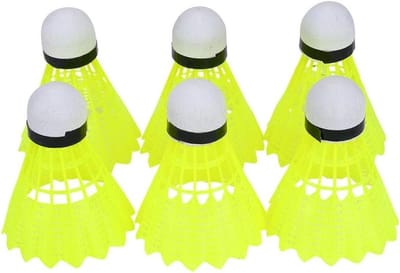 Badminton ballen - Sport accessoires - Sport training - Duurzaam nylon - 6 stuks - Geel