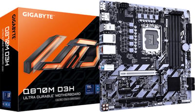 GIGABYTE Q870M D3H Moederbord - Intel Q870 - Intel LGA1851 - DDR5 RAM - Micro-ATX
