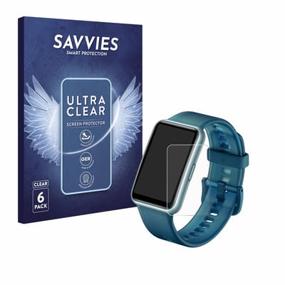 Savvies - Screenprotector voor Huawei Watch Fit Special Edition - Folie Beschermfolie transparant 6 Stuks