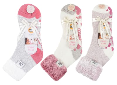 Heat Holders - Set van 3 gevoerde antislipsokken voor dames - Pack 6