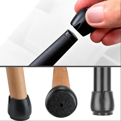 Inovra ® Rubberen Stoeldoppen en Vloerbeschermers voor Ronde Stoelpoten van 12-16mm, Set van 32 Stuks