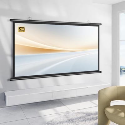Projectiescherm Muur - Filmscherm Beamerscherm - Thuisbioscoop Creëren - Handmatig Neerklapbaar - 40 Inch 16:9 - Zwart