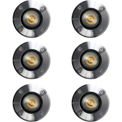 KS Verlichting Grondspot LED Ø11 Rond RVS Set (6-stuks)