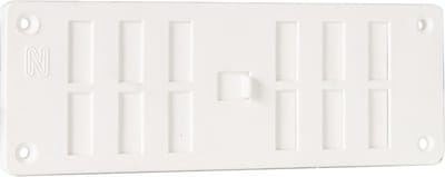 Nedco BV Afsluitbaar ventilatierooster 165x60mm met gaas PS, kunststof wit