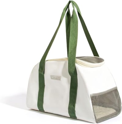 Draagtas voor huisdieren - Reistas Kat Hond - Veilig reizen met huisdier - Door luchtvaartmaatschappij goedgekeurd - 42x23x28 cm - Groen