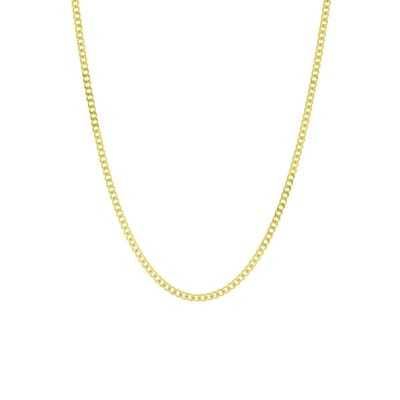 Lucardi Dames Ketting gourmet - Echt Zilver - Ketting - Cadeau - 38 cm - Goudkleurig