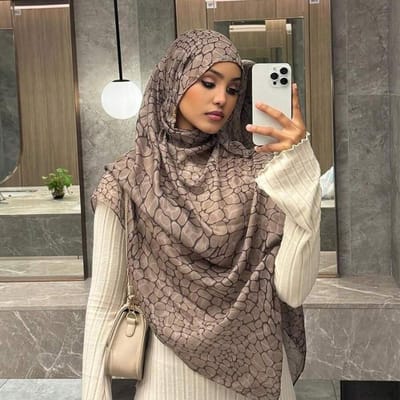 Prints Hijab Katoenen Sjaal Ademend Zacht Lang Modieus Sjaals Hoofddoek Moslim Hijabs Sjaal Ramadan One Size black