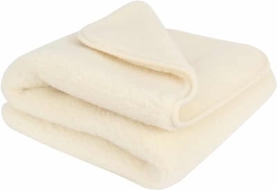 WOLLIES Amsterdam Ledikant Deken - Wit - Merino Wol - 95 x 135 CM