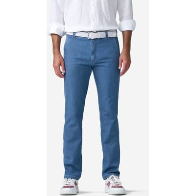 Meyer Jeans Bonn Ultralight 2-Way Stretch Organic Cotton Blend Denim Licht Blauw / male