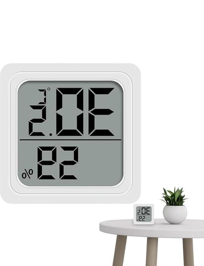 Temperatuur Vochtigheidsmeter - Kamertemperatuur Monitor - Binnenklimaat Bewaken - Nauwkeurige Sensor - Compact Formaat - Wit