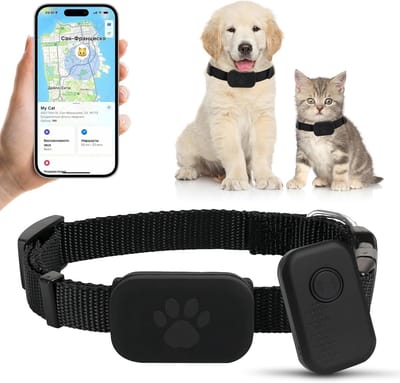 Cat Tracker-halsband voor huisdieren, realtime GPS-tracker voor honden, geen maandelijkse kosten, geen simkaart nodig, compatibel met iOS/Android, wereldwijd trackingapparaat voor alle katten, honden