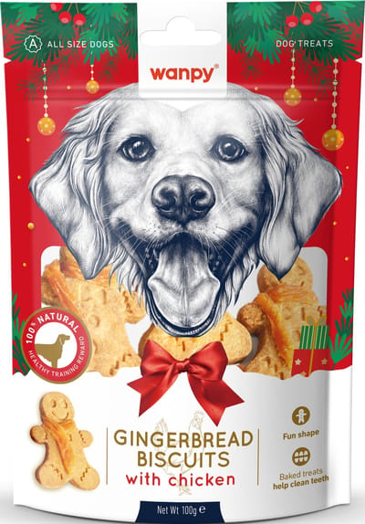 Wanpy - Kerstkoekjes - voor honden - 3x100 gram