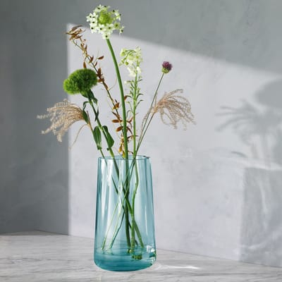 L.S.A. - Lagoon Vaas of Kandelaar 35 cm - Glas - Groen -