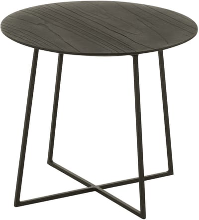 J-Line salontafel Rond - hout/metaal - zwart