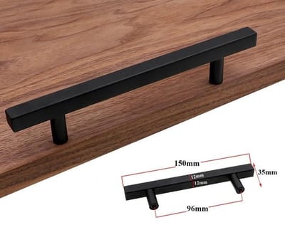 Handgreep zwart incl. bevestigingsbouten - 15cm - Meubelhandvat - Handgrepen Kast