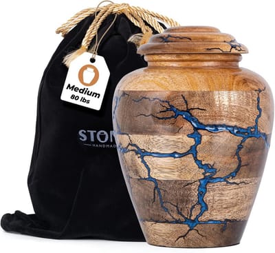 Houten crematie-urn 80 inch - houten urn voor as - houten urn voor volwassenen - houten urn voor mannen en vrouwen - houten urn voor herinneringen - houten urn voor binnen en buiten