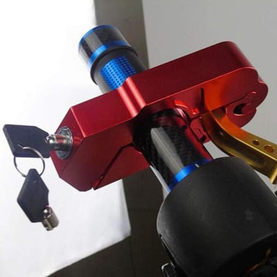 Motor Stuurslot - Diefstalbeveiliging Hendel - Motor Beveiligen - Zichtbaar Afschrikmiddel - 19 cm Lengte - Blauw Goud