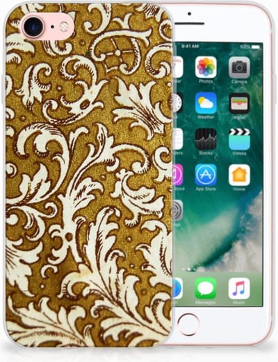 Siliconen Hoesje iPhone SE 2022 | SE 2020 | 8 | 7 Barok Goud