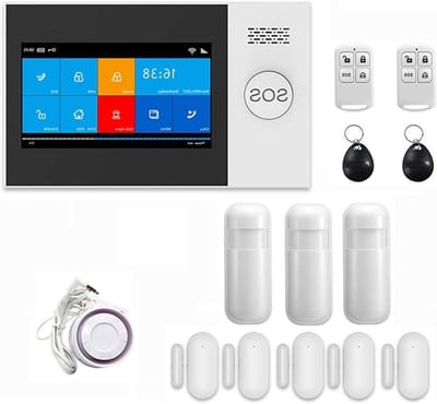 Beveiligingssysteem Set - Thuisalarm Kit - Huis Beveiligen - App Bediening - 4.3 Inch Touchscreen - Zwart