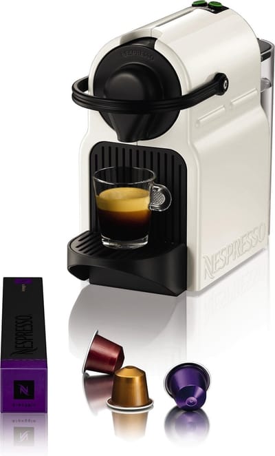 Krups Nespresso Inissia XN1001 - Koffiecupmachine - Wit - Compact - Energiezuinig - Voor Nespresso Cups