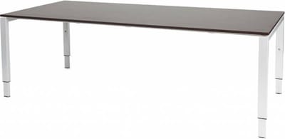 Vergadertafel Domino - 200x100 logan - wit frame