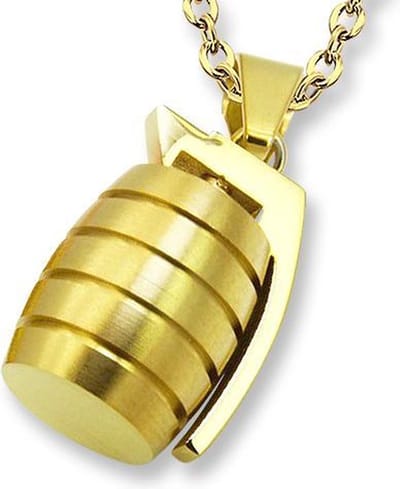 Amanto Ketting Ender G - 316L Staal - Granaat - 23x14mm - 60cm