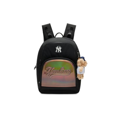 MLB New York Yankees 25FW Grande Capacité Confortable Polyvalent Léger Sac à Dos Scolaire Sac à Dos Unisexe Noir 7LBKBC35N-50BKS Black