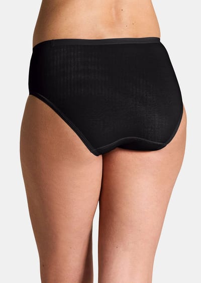 Twee katoenen tailleslips met Elastan - zwart - Gr. 42 van Goldner Fashion