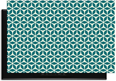 KitchenArt - Emerald Bloom – Inductie Beschermer - 76x51.5 cm - Kookplaat Beschermer - Luxe Afdekplaat Inductieplaat - Anti-slip & Oprolbaar - Beschermmat Inductiekookplaat