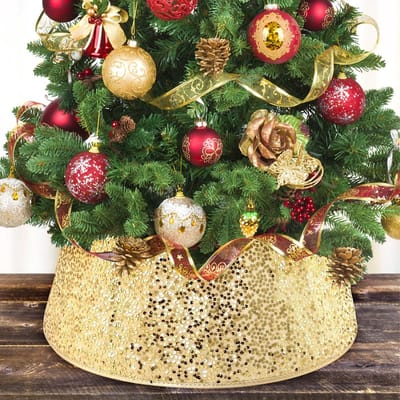 Dailygoods- Kerstboomrok 60 cm - Kerstboomstandaard - Afdekking - Veelkleurig - Decoratie voor Dennenboom - Stofmateriaal - Kerstboomdeken